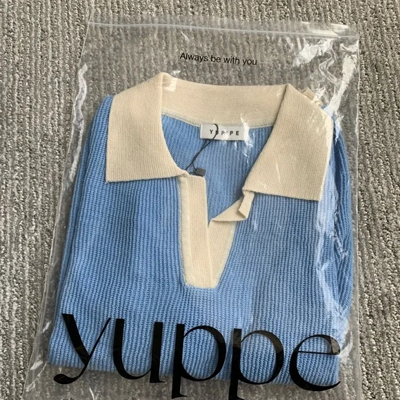 YUPPE Crop Short Sleeve Polo Knit - Picture 7 of 7